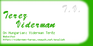 terez viderman business card